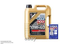 Bosch Inspection Set 6 LIQUI MOLY Légèreté 10W-40 pour Audi A3 Sportback