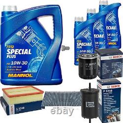 Bosch Inspection Set 8 L mannol Special Plus 10W-30 pour Audi A4 Cabriolet