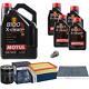 Bosch Inspection Set 9l Motul 8100 X-clean + 5w-30 Pour Audi A6 2.4