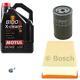 Bosch Kit De Inspection Set 5l Motul 8100 X-clean + 5w-30 Pour Audi A6 Avant 2.5