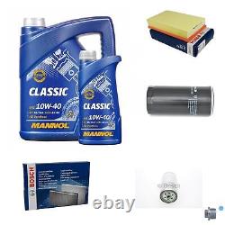 Bosch Kit De Inspection Set 6L mannol Classic 10W-40 pour Audi 80 8C B4 1.9