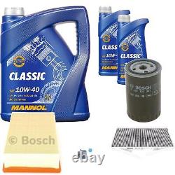 Bosch Kit De Inspection Set 7L mannol Classic 10W-40 pour Audi A6 Avant 2.5