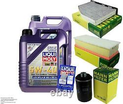 LIQUI MOLY 10 Litre 5W-40 huile moteur + Mann Set Pour VW Coccinelle 5C1 2.0