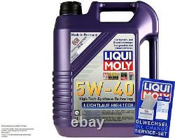 LIQUI MOLY 10 Litre 5W-40 huile moteur + Mann Set Pour VW Coccinelle 5C1 2.0