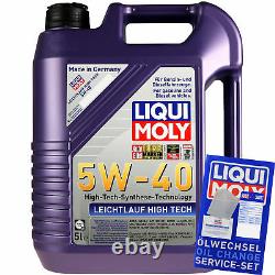 LIQUI MOLY 10L 5W-40 Huile + Mann-Filter pour Audi A4 Cabriolet 8H7 B6 8HE B7 S4