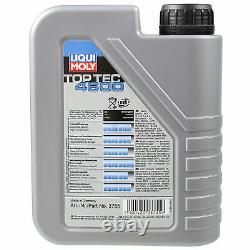 Liqui Moly 7L Toptec 4600 5W-40 huile moteur Mann-Filter Set pour Audi A8 4D2