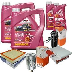 Mahle Inspection Set 10 L mannol Legend + 0W-40 pour Audi A6 Avant S6