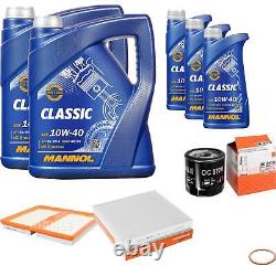 Mahle Inspection Set 13 L mannol Classic 10W-40 pour Audi A3 Sportback