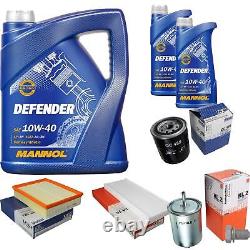 Mahle Inspection Set 7 L mannol Defender 10W-40 pour Audi A4 Avant 2.4 2.8