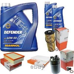 Mahle Inspection Set 7 L mannol Defender 10W-40 pour Audi A6 Avant 2.5