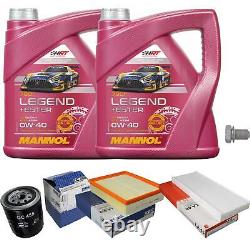 Mahle Inspection Set 8, L mannol Legend + Première 0W-40 pour Audi A4 Avant 2.4