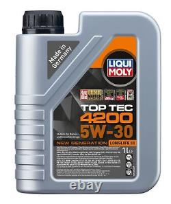 Mahle Inspection Set 9L Huile Liqui Moly 5W-30 Top Tec 4200 pour Audi A6 2.4