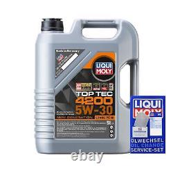 Mahle Inspection Set 9L Huile Liqui Moly 5W-30 Top Tec 4200 pour Audi A6 2.4