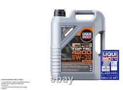 Mahle Inspection Set 9L Huile Liqui Moly 5W-30 Top Tec 4200 pour Audi A6 2.4