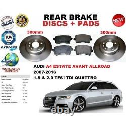 Pour Audi A4 Immobilier Avant Allroad 2007-2015 Frein Arrière Disque Set + Kit