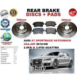 Pour Audi A7 Sportback Hayon 2010-ON Frein Arrière Disques Set + Kit Plaquettes