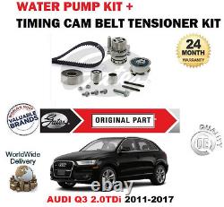 Pour Audi Q3 2.0 TDI + Quattro 2011-2017 Timing Cam Belt Kit et pompe à eau Set